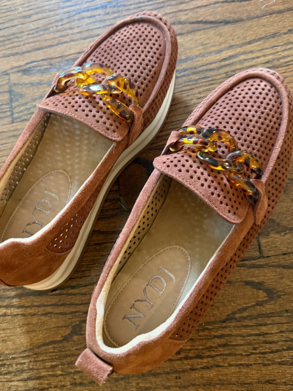 NYDJ Suede Platform Loafers - Picture 2 of 4